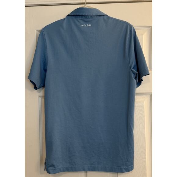 Travis Mathew Polo Men’s Small Blue Stripe Regular Fit SS Performance Golf - Picture 2 of 11